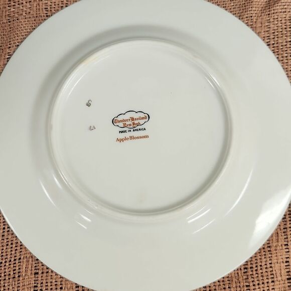 Theodore Haviland Apple Blossom Floral Salad Plate 8" - Picture 2 of 3